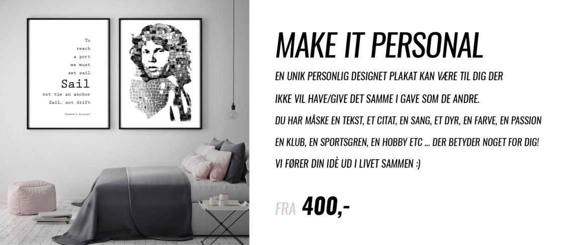 Make it personal, personlige plakater, plakat gaver, personlig gave