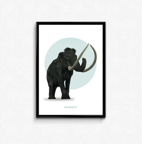 mammut, plakat, elefant