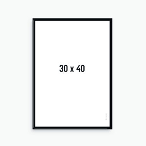 sort ramme 30 x 40