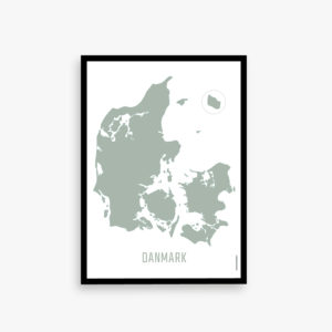 Danmarkskort plakat