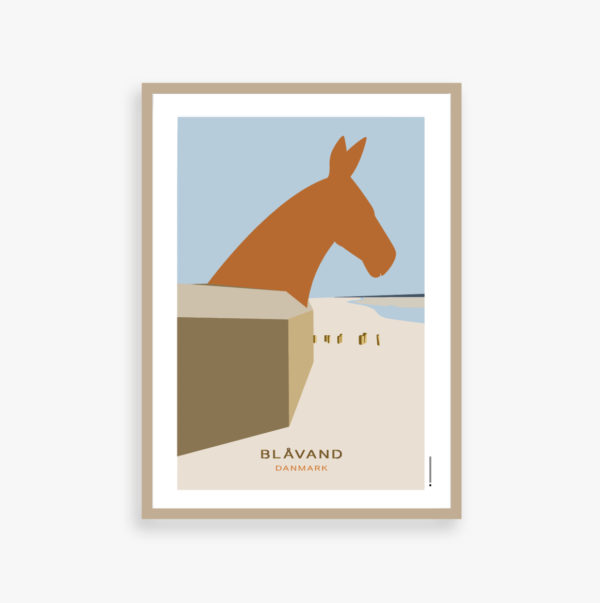 Plakat med Blåvand, heste