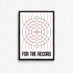 "for the record" plakat. Plakat til elskeren af LP, vinyl og plader.