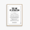 the law of attraction kort eller plakat