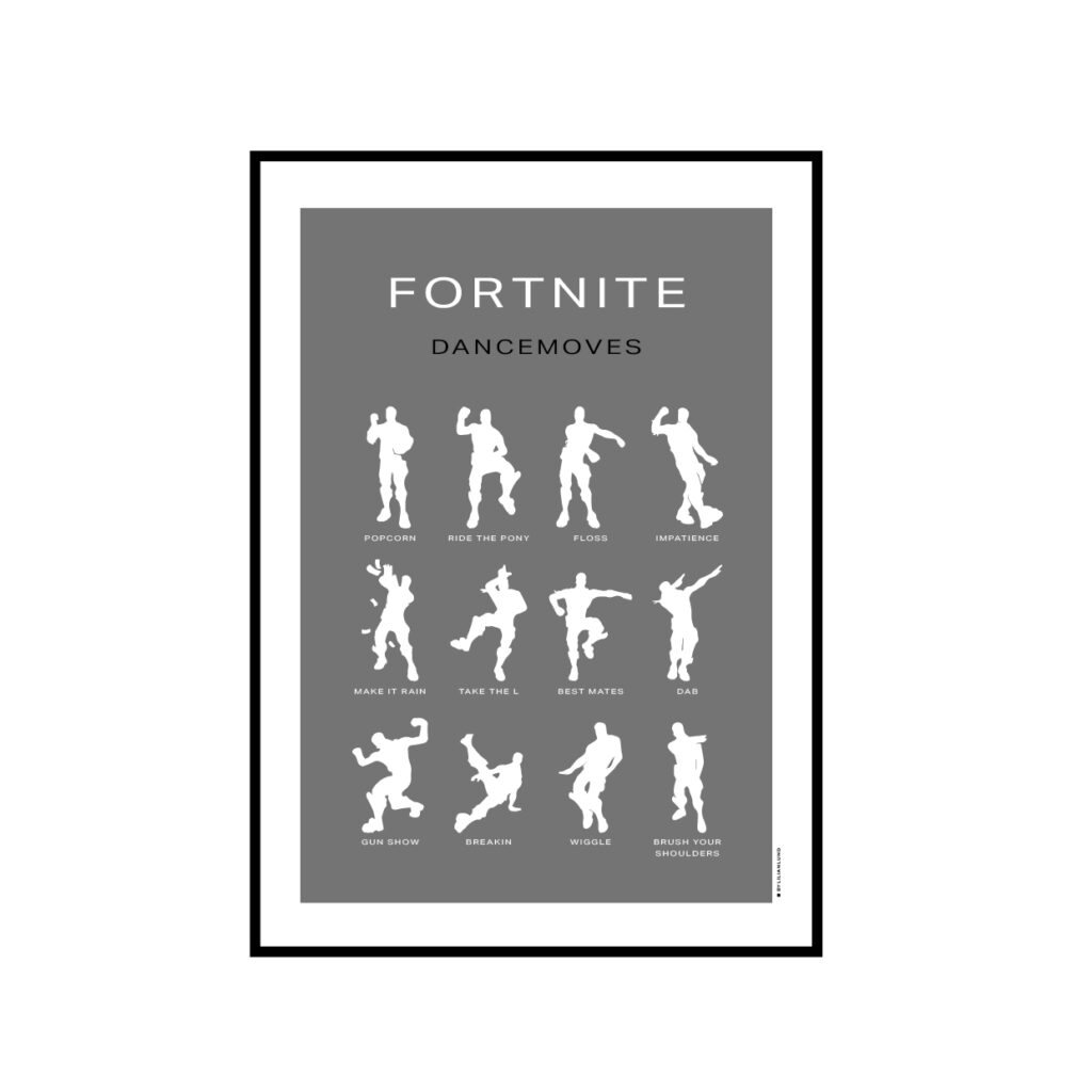 fortnite-dance-moves-plakat-bylilianlund